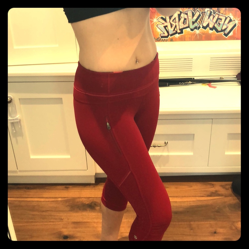 Lululemon ruched crop legging